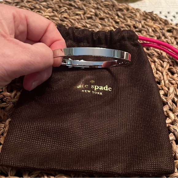 KATE SPADE Take a Bow Silver Bangle Bracelet - Picture 8 of 10